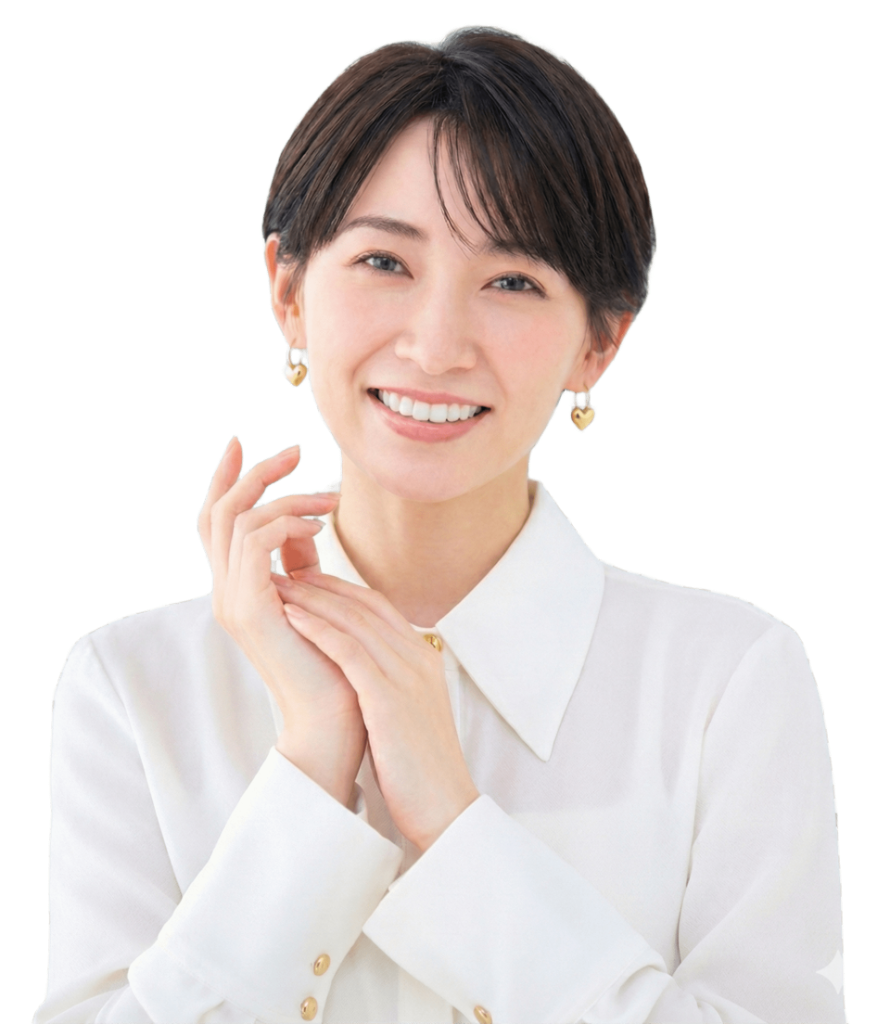 歯科健診で笑顔になる女性